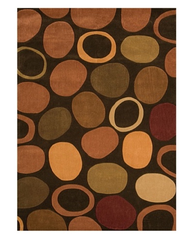 Festival Rug, Brown/Apricot/Pomegranate/Russet, 5' x 7' 3