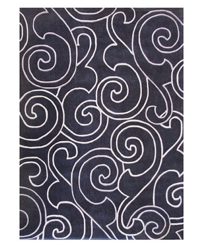 Festival Rug, Graphite/Silver, 5′ x 7′ 3″