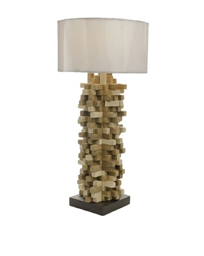 Foreign Affairs Spikes Table Lamp, White