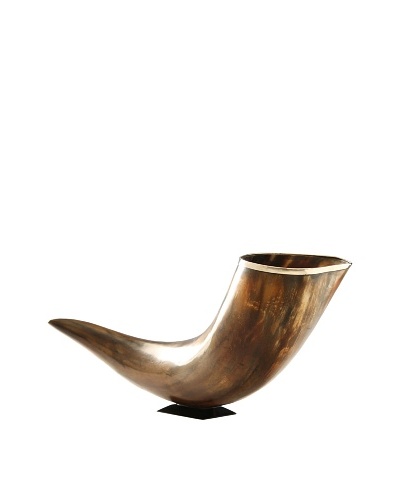 Foreign Affairs Buffalo Horn on Copper-Finish Base