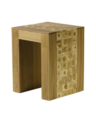 Foreign Affairs JavaTeak Stool, Teak Flower Inserts