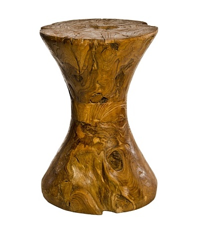 Foreign Affairs Round Teak Accent Table