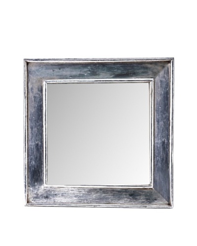 Foreign Affairs Square Silvered Mirror Tartar, Handcrafted