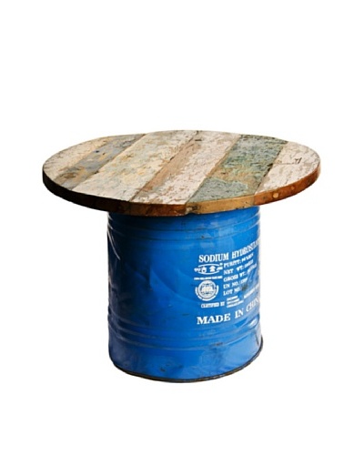 Foreign Affairs Recycled Oil Drum & Boat Wood Coffee Table