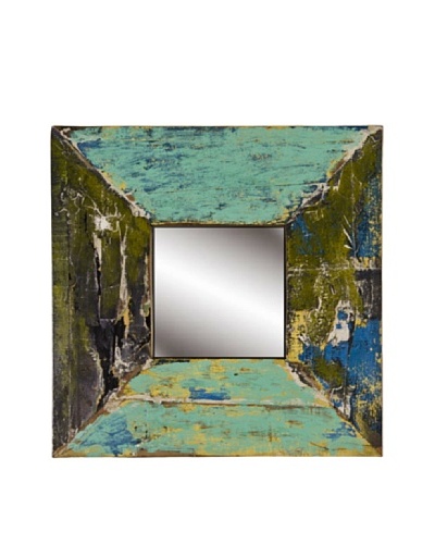 Foreign Affairs Reclaimed Boat Wood Mirror