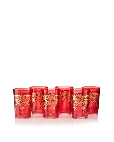 Found Objects Set of 6 Punto Moroccan Glasses