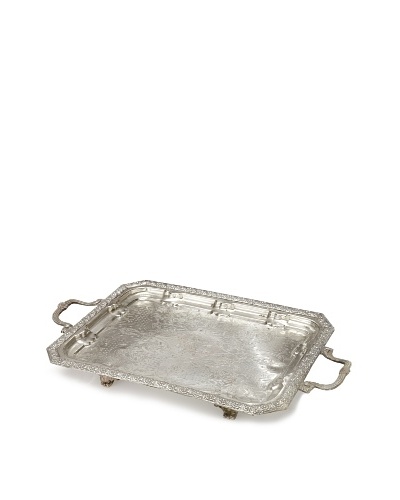 Found Objects Moroccan Tea Tray, Rectangle, Silver