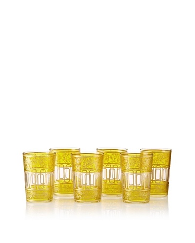 Found Objects Set of 6 Lalla Moroccan Glasses