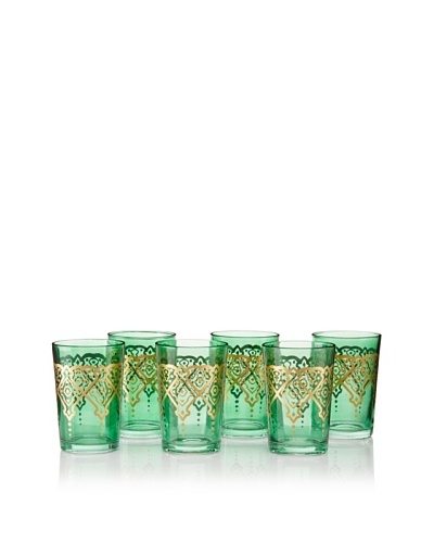 Found Objects Set of 6 Punto Moroccan Glasses