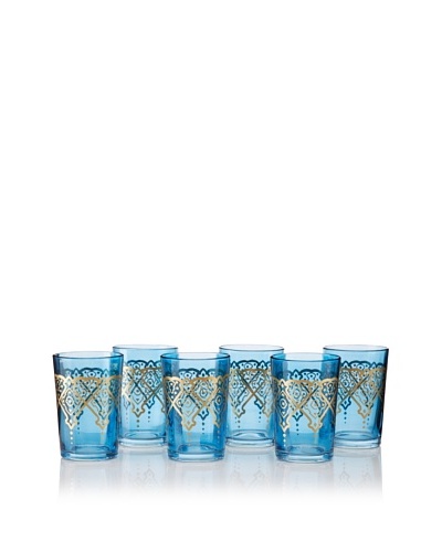 Found Objects Set of 6 Punto Moroccan Glasses