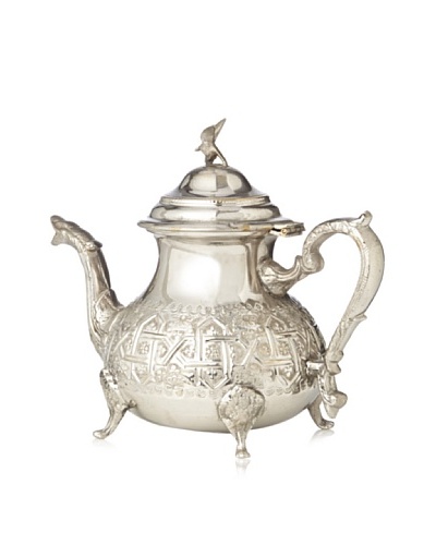 Found Objects Moroccan Tea Pot, Silver