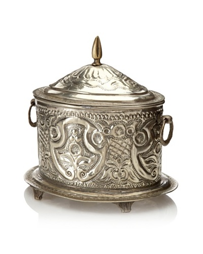 Found Objects Moroccan Spice Box, Large, Silver