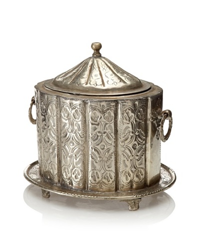 Found Objects Moroccan Spice Box, Large, Silver