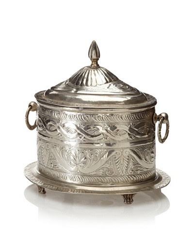 Found Objects Moroccan Spice Box, Large, Silver