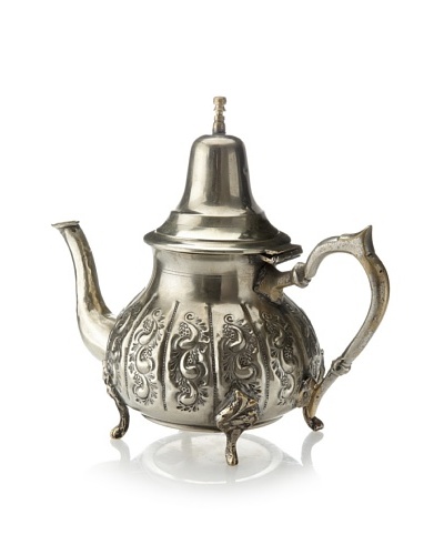 Found Objects Moroccan Tea Pot, Silver