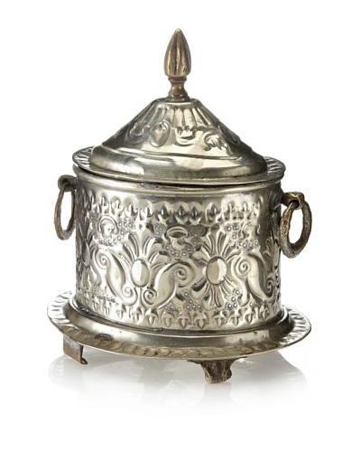 Found Objects Moroccan Spice Box, Small, Silver