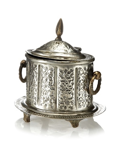 Found Objects Moroccan Spice Box, Small, Silver