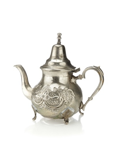 Found Objects Moroccan Tea Pot, Silver