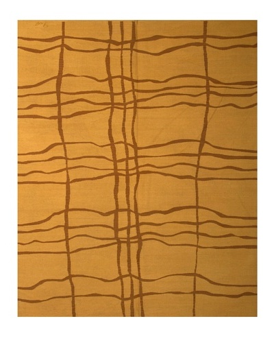 French Accents Modern Flatweave Killim Rug [Mustard]