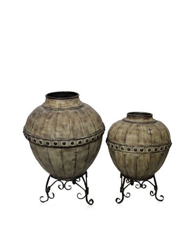 Set of 2 Metal Planters