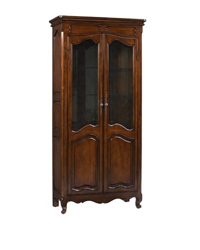 French Heritage Provence Curio Cabinet, Antique Cherry