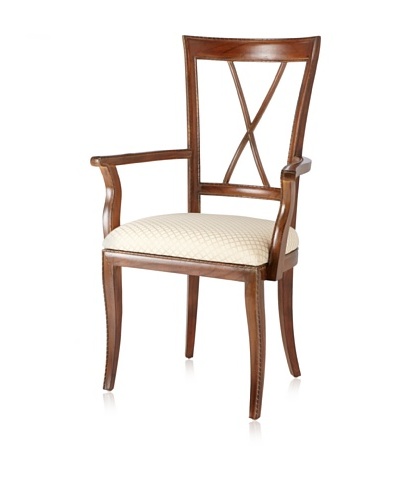 French Heritage Charles X Arm Chair, Sun Bleached Rosewood