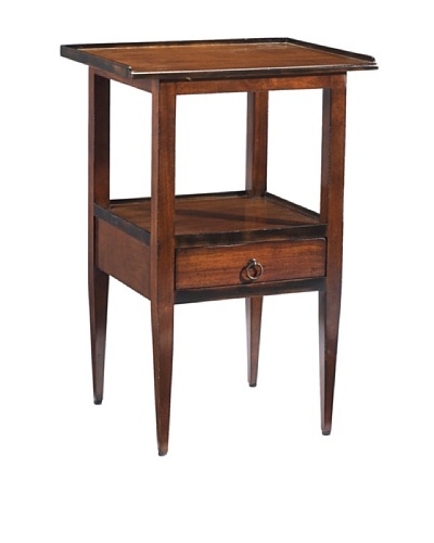 French Heritage Accent Table with Drawer, Antique Cherry