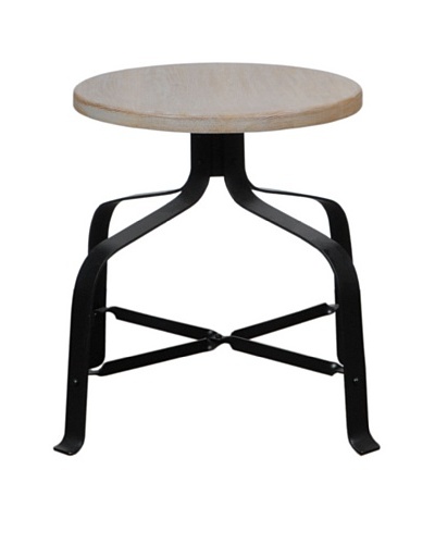 French Heritage Renard Dining Stool Without Back, Oak/Black