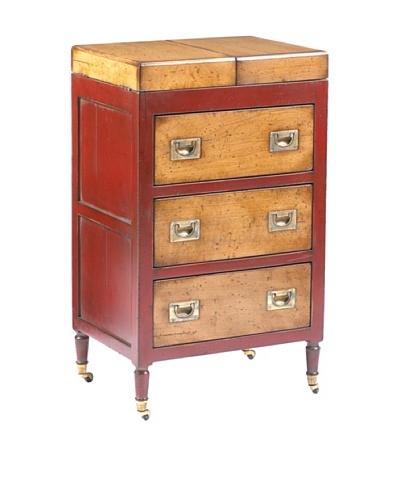 French Heritage Felix Small Make-Up Chest, Red