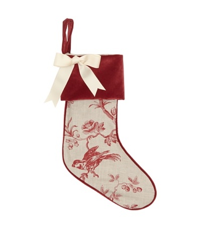 French Laundry Chateau Blanc Bird Stocking, Ivory