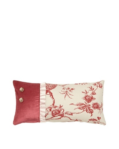 French Laundry Chateau Blanc Holiday Pillow, Red