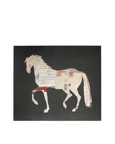 French Linen Collection Horse & Postcards Tapestry