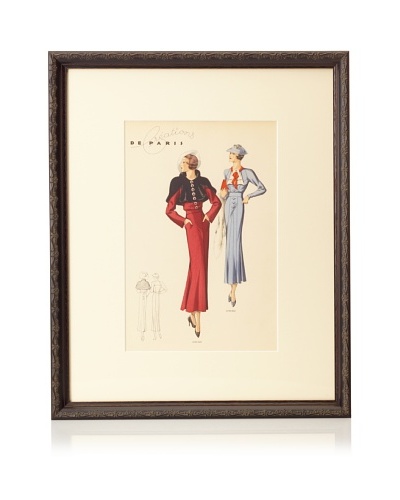 Creations de Paris Fashion Plate, 21.5 x 17.5