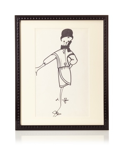 Michel Goma Fashion Sketch, 21.5″ x 17.5″
