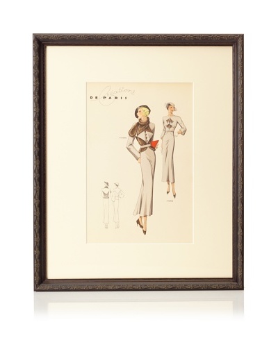 Creations de Paris Fashion Plate, 21.5 x 17.5