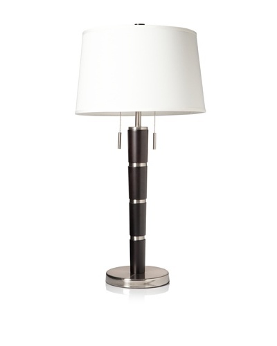 Nova Lighting Konico Slim Table Lamp, Black/Silver/White