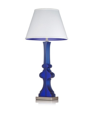 Krush Audrey Table Lamp, Sapphire Resin & Interior