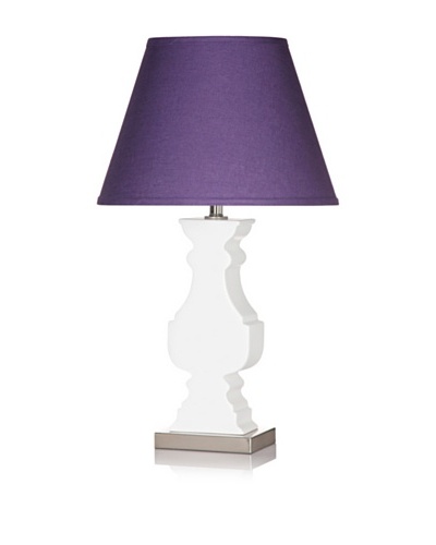 Krush Page Table Lamp, Satin Chalk Ceramic