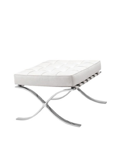 Furniture Contempo Barry Ottoman, White