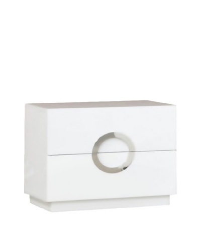 Furniture Contempo Eddy Nightstand, White, Small