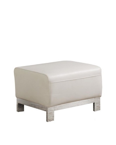 Furniture Contempo Erika Ottoman, White