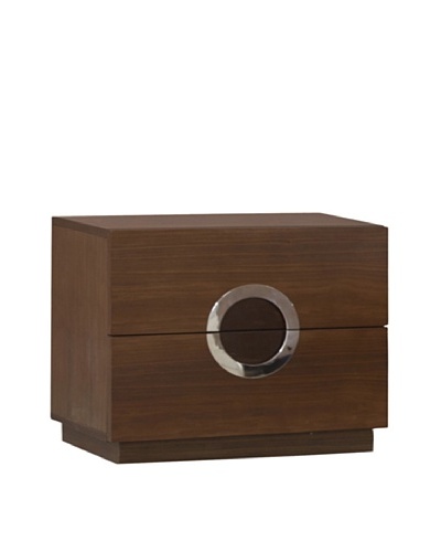 Furniture Contempo Eddy Nightstand, Walnut Veneer, Small