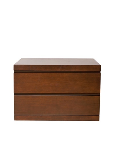 Furniture Contempo Anna Nightstand, Walnut Veneer, Small