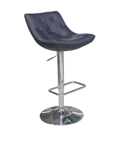 Furniture Contempo Cindy Bar Stool, Black/Silver