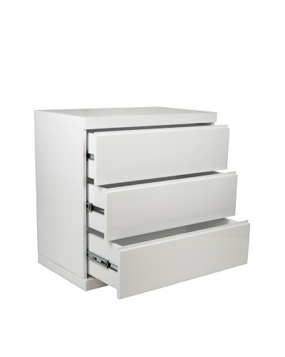 Furniture Contempo Anna Single Dresser, High Gloss WhiteAs You See