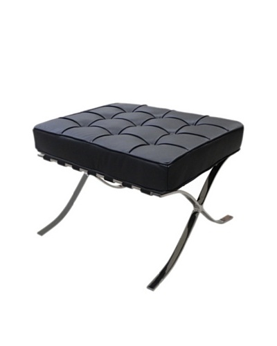 Furniture Contempo Barry Ottoman, Black