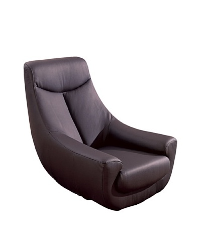 Furniture Contempo Lori Swivel Armchair, Chocolate/Silver