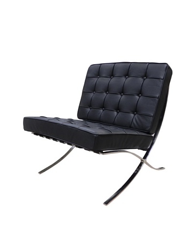 Furniture Contempo Barry Chair, Black/Silver