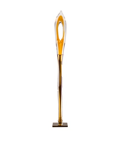Fusion Z Needle Sculpture with Stand, Amber