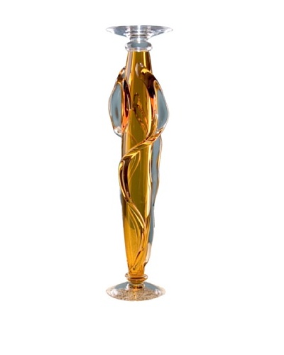 Fusion Z Amber Waves Candlestick, Amber